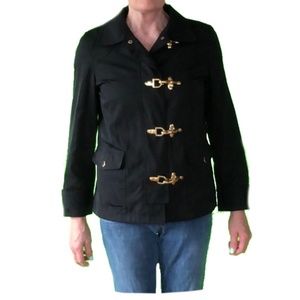 Ralph Lauren Black Jacket Gold Buckle Snaps